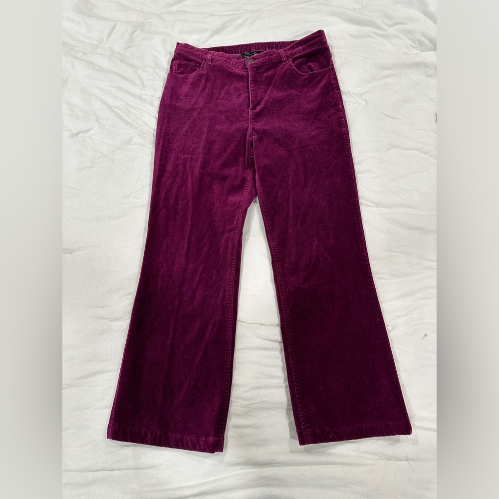 Terry‎ Lewis Velvet Velour Magenta Pants size 10